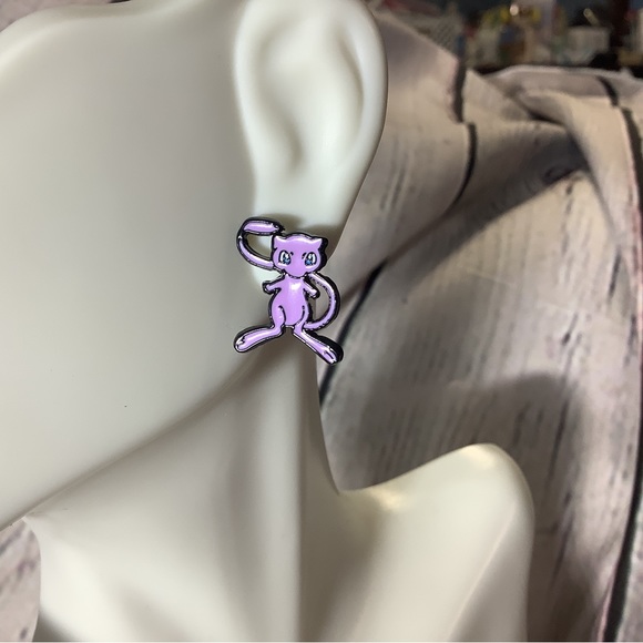 Poke-man Stud Earrings - Picture 3 of 6